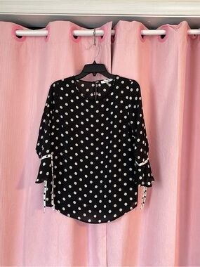Black and White Polka Dot Blouse